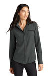 Mercer+Mettle® Women's Stretch Crepe Long Sleeve Camp Blouse