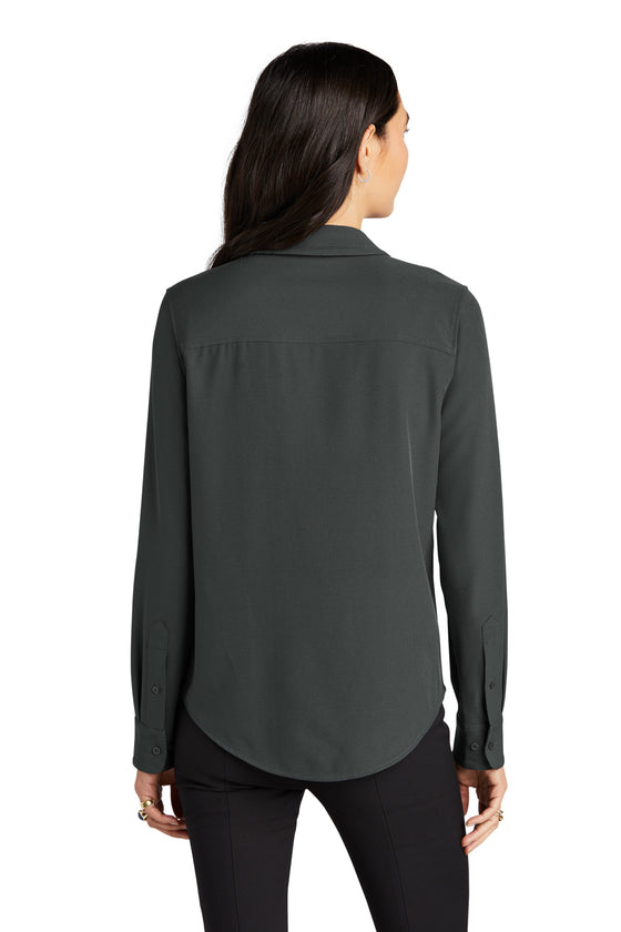 Mercer+Mettle® Women's Stretch Crepe Long Sleeve Camp Blouse