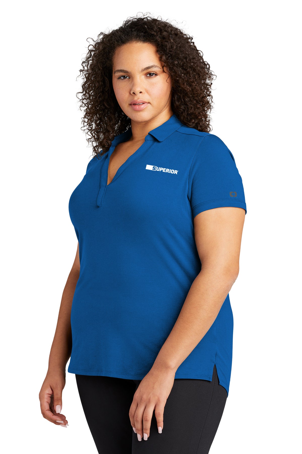 Women's plus size cheap navy blue polo shirts